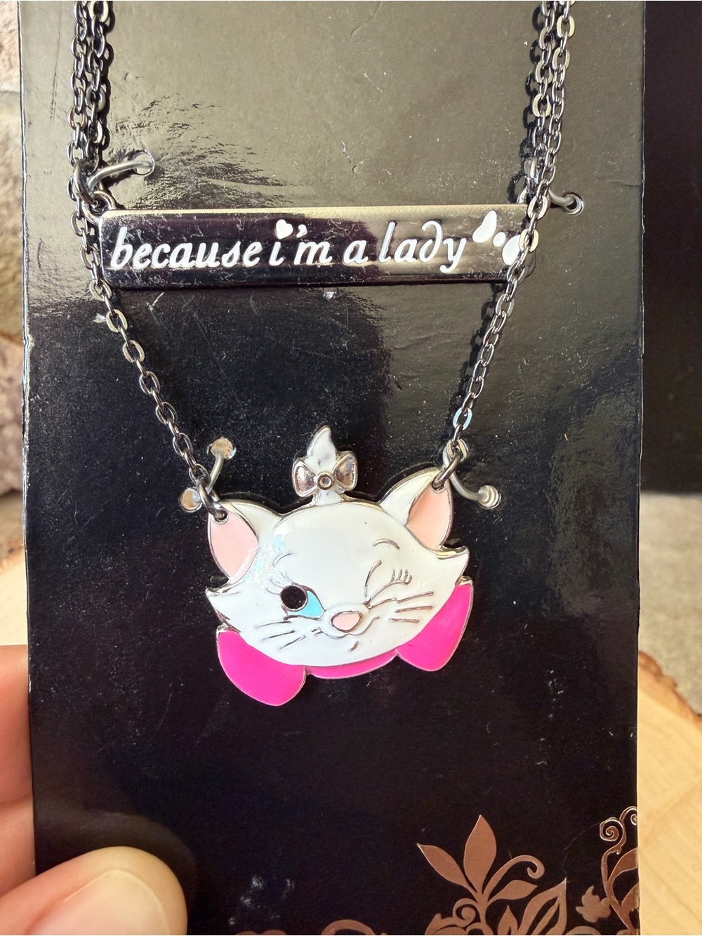 Disney Jewelry Lot with Aristocats Necklace Set, and Minnie & Mickey Mouse Pins - Picture 3 of 8